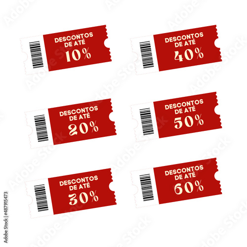 set of red price tags