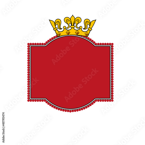 red label with golden ribbon