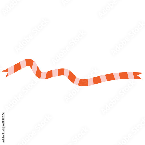 Flutter ribbon vector illustration in flat color design