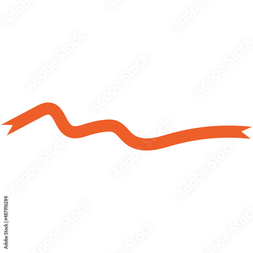 Flutter ribbon vector illustration in flat color design