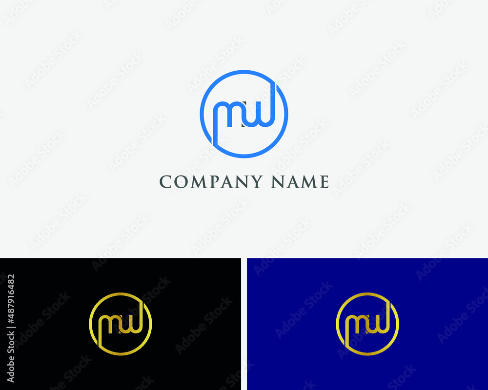 MW Circle Logo Design MW Circle Logo Design