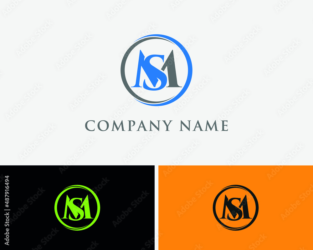 MS Circle Logo Design