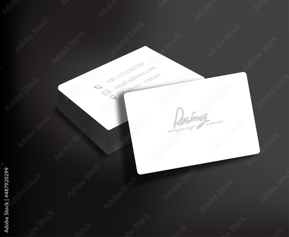 Elegant minimal modern business card design template mock up Elegant minimal modern business card design template mock up