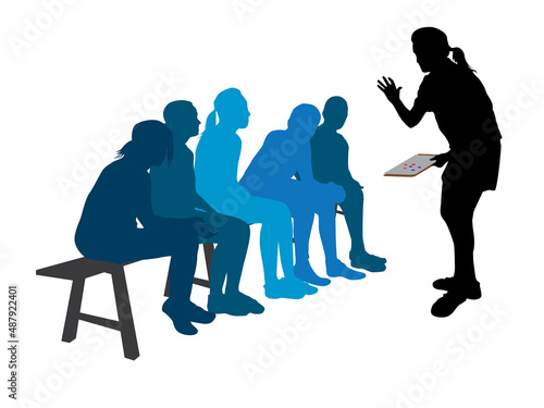 Coach and Sport Team on illustration graphic vector