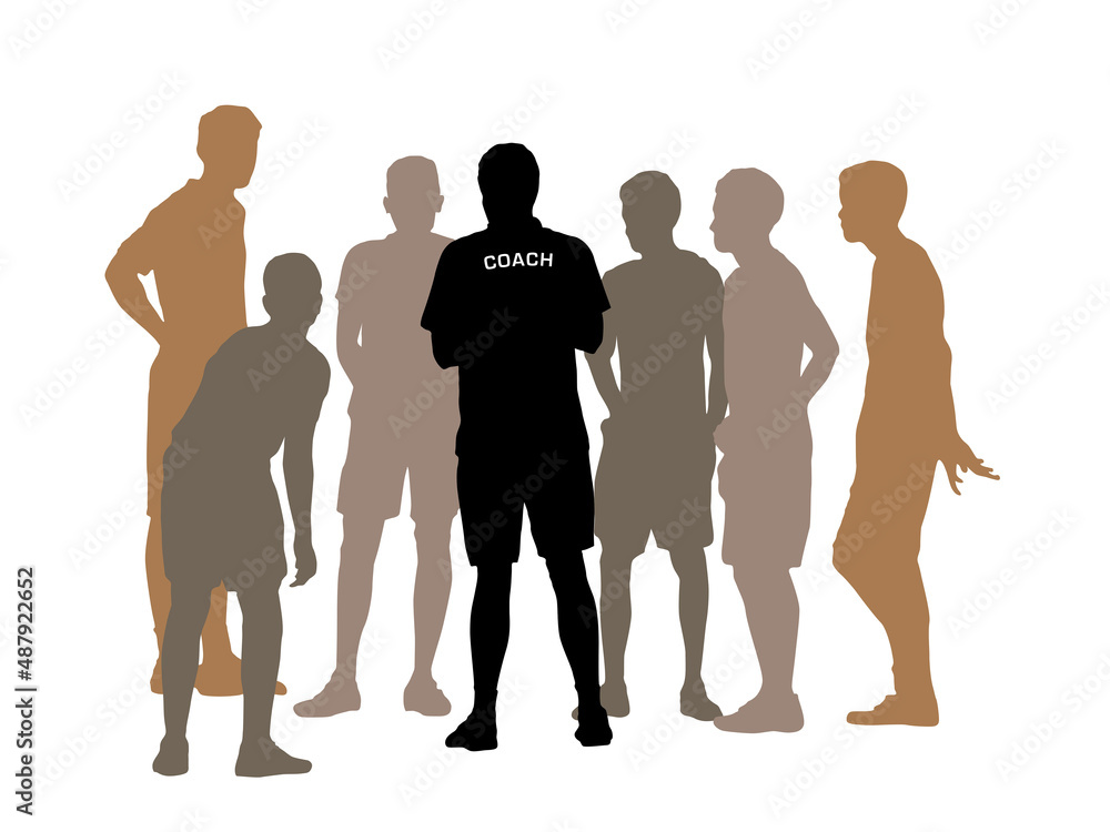 Coach and Sport Team on illustration graphic vector