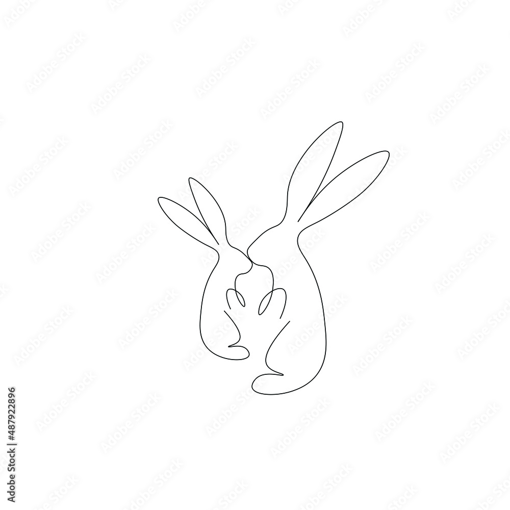 Easter background with bunny vector illustration Easter background with bunny vector illustration