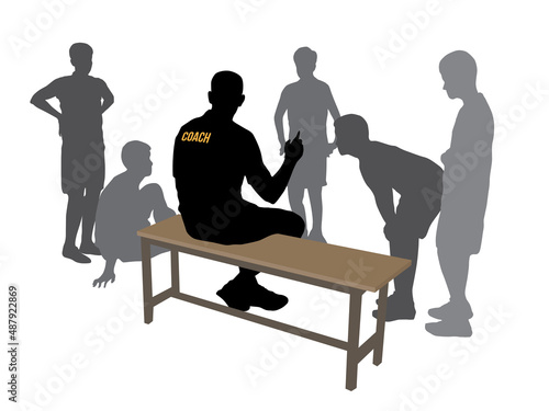 Coach and Sport Team on illustration graphic vector