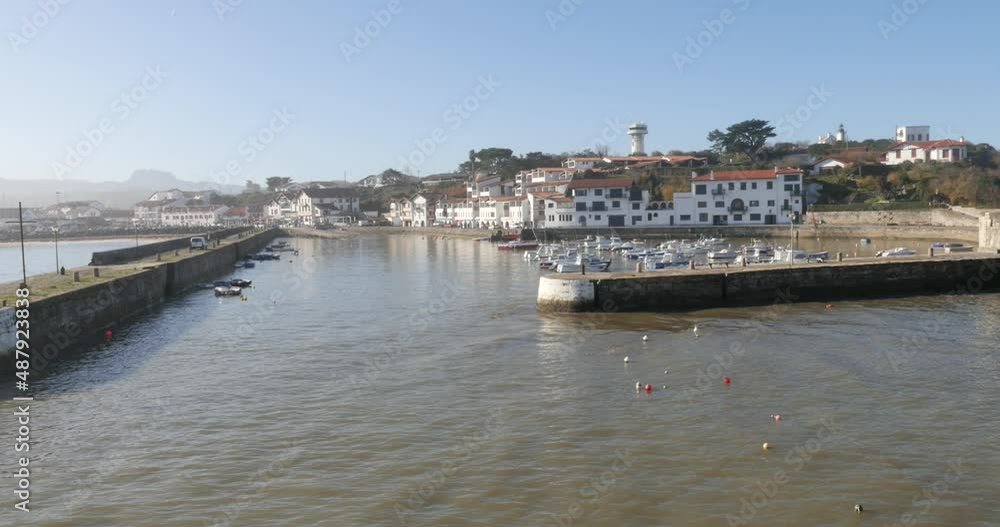 landscape of Ciboure in the Basque Country with the famous fort of Socoa and its small harbor landscape of Ciboure in the Basque Country with the famous fort of Socoa and its small harbor