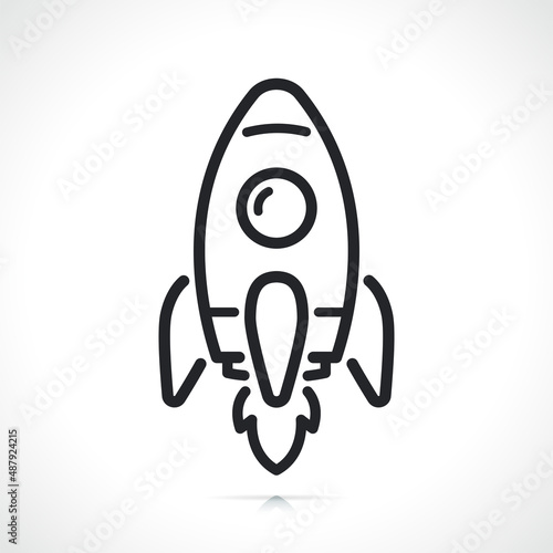 rocket or space ship icon
