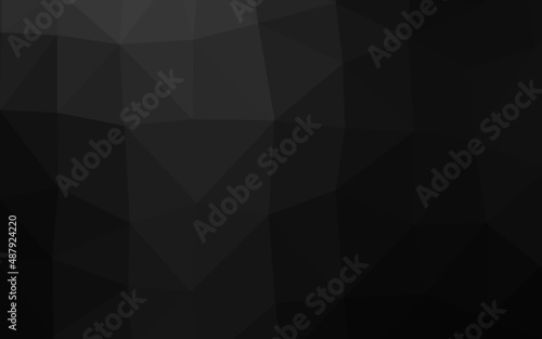 Dark Silver, Gray vector polygon abstract layout.