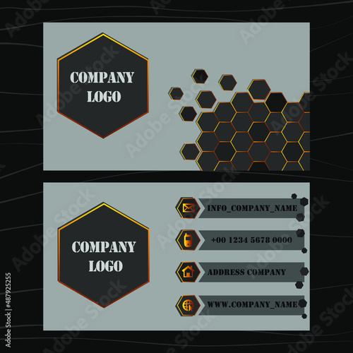 Business card template. Vector layout for brand business card.