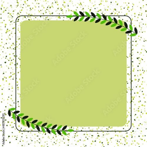Vector frame for pictures, invitations, postcards. Sample.