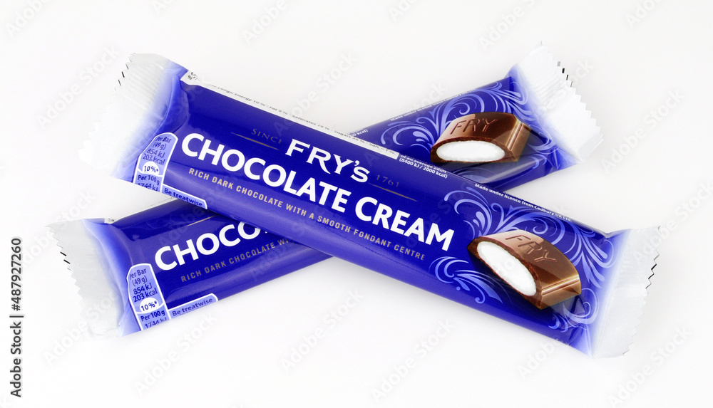 Frys chocolate cream bar rich dark chocolate with a smooth fondant ...