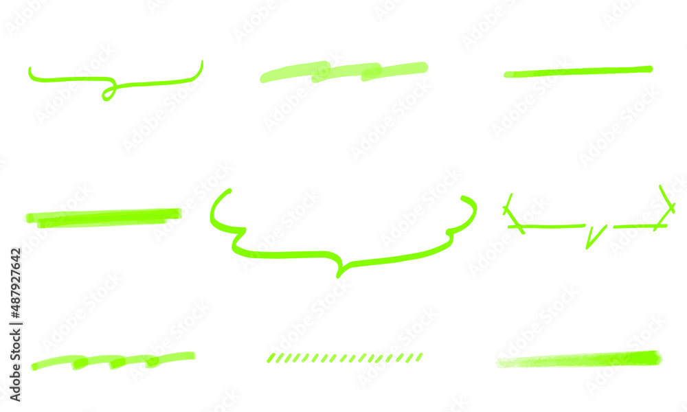 見出しやタイトル周りの飾り用イラストセット 白背景 ベクター 切り抜き Stock Vector Adobe Stock