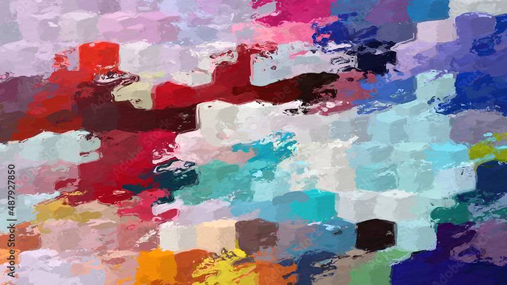 Fototapeta premium paint like illustration abstract background vivid color with brush stroke pattern