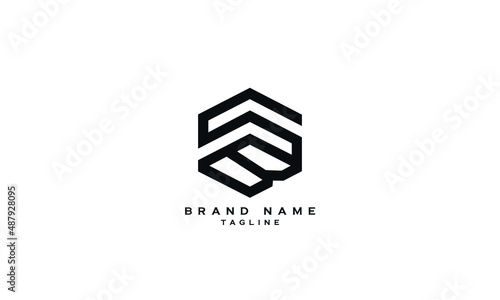 SB, BS, S, VB, Abstract initial monogram letter alphabet logo design