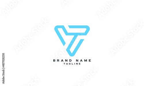 VT, TV, Abstract initial monogram letter alphabet logo design