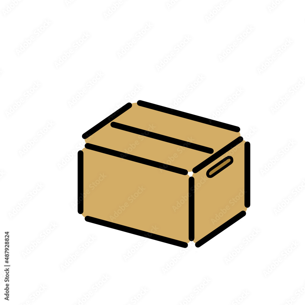 引越しに必要不可欠な入れもの(通称 ダンボール)のイラスト 引越しに必要不可欠な入れもの(通称 ダンボール)のイラスト