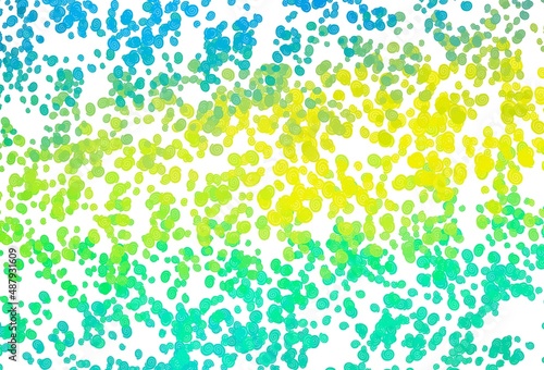 Wallpaper Mural Light Blue, Yellow vector pattern with curved circles. Torontodigital.ca