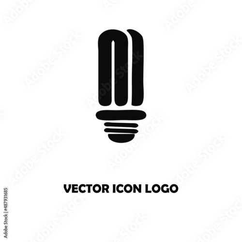 Light bulb. Bulb vector icon 