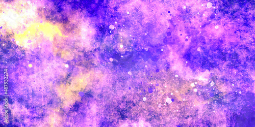 Abstract space background with nebula galaxy of the universe. Star field in galaxy space with nebulae, abstract watercolor digital art painting for texture background.