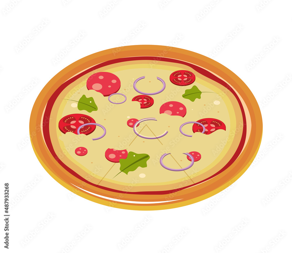 Fototapeta pizza food icon