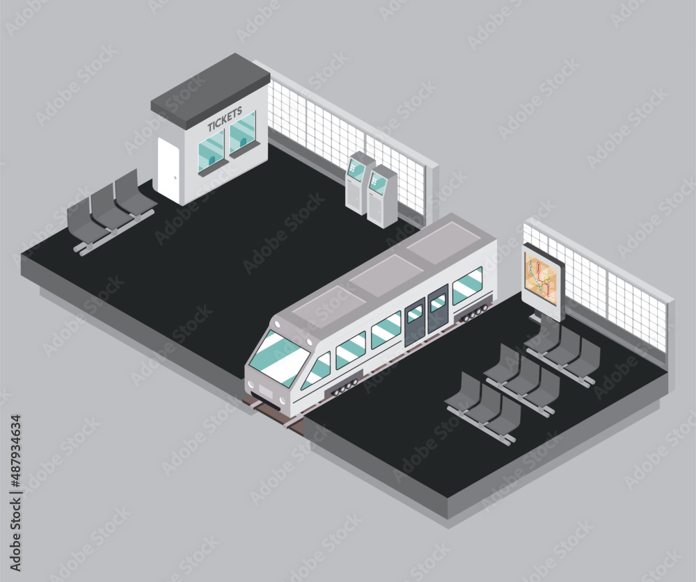 subway station isometric subway station isometric