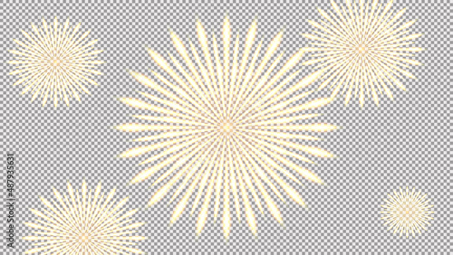 Firework Vector Illustration. Abstract Firework Isolated Illustration. Firework Vector Transparent