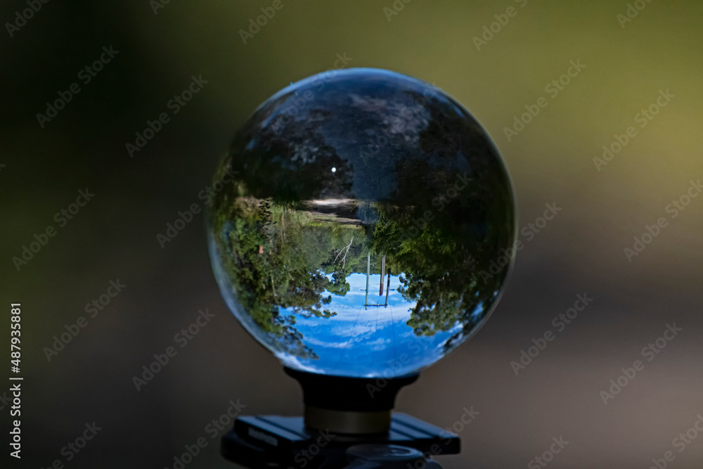 crystal ball view of a cliff edge