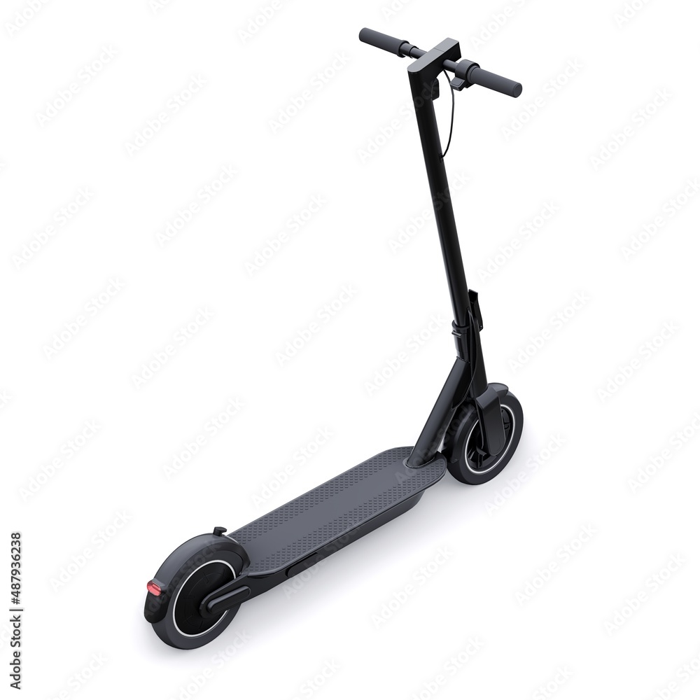 electric folding scooter for leisure and city trips 3D illustration electric folding scooter for leisure and city trips 3D illustration