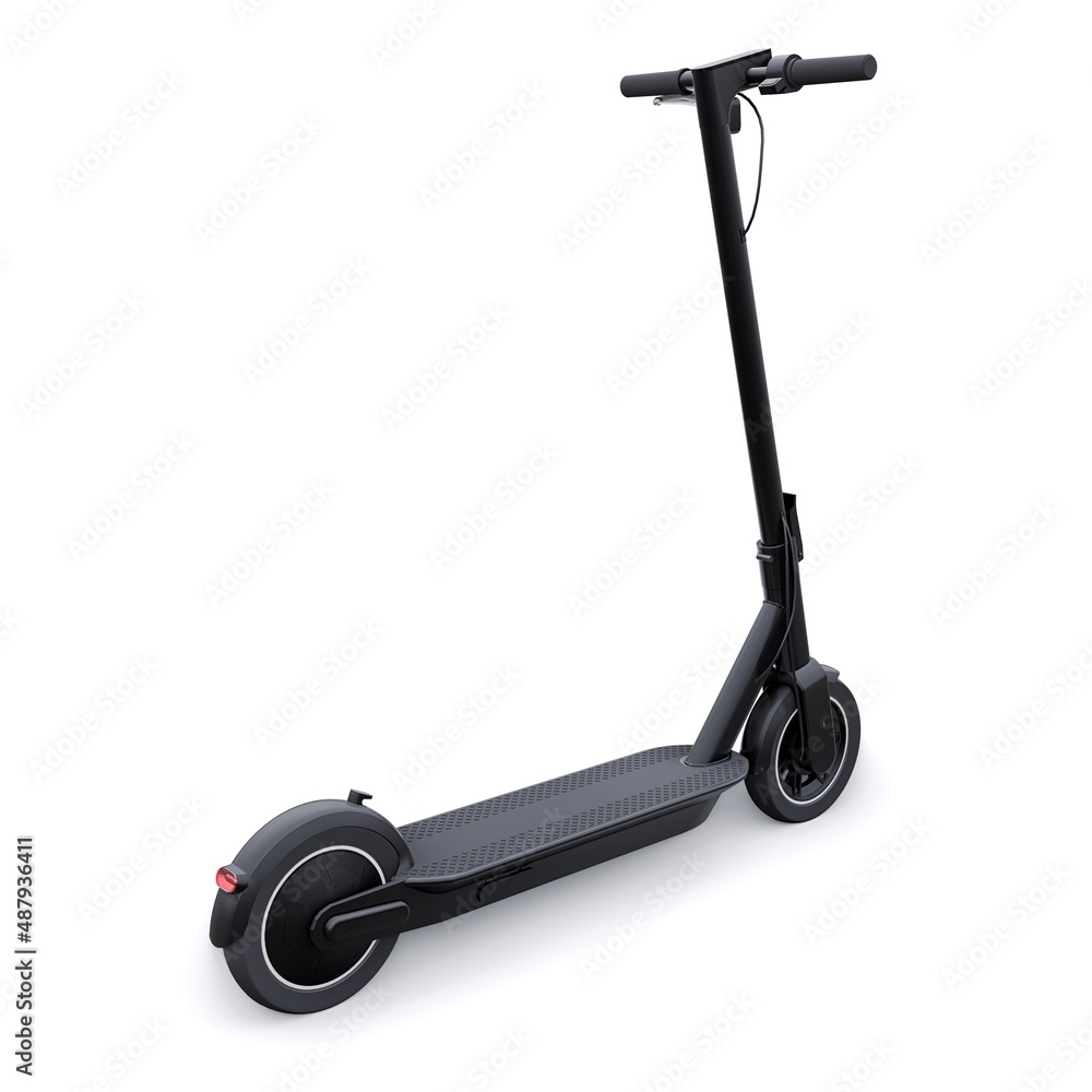 electric folding scooter for leisure and city trips 3D illustration electric folding scooter for leisure and city trips 3D illustration