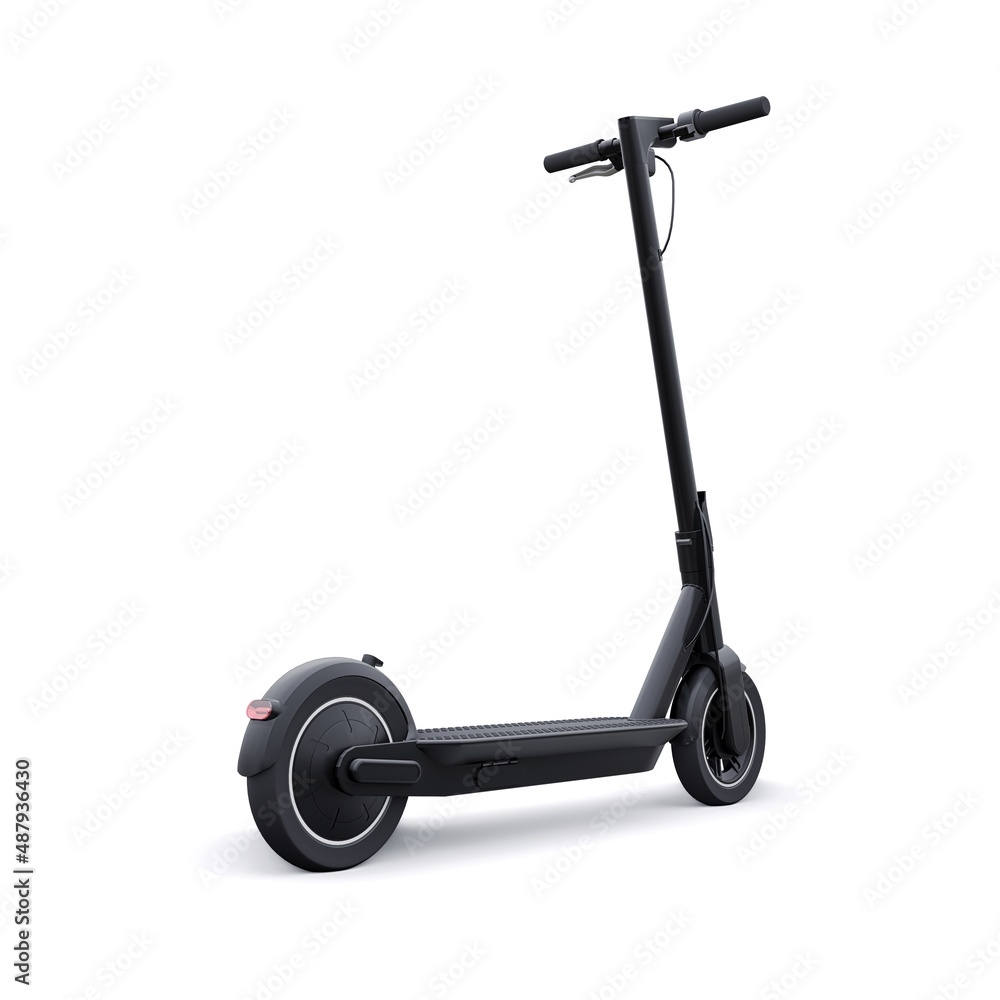 electric folding scooter for leisure and city trips 3D illustration electric folding scooter for leisure and city trips 3D illustration