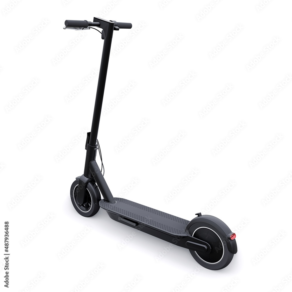 electric folding scooter for leisure and city trips 3D illustration electric folding scooter for leisure and city trips 3D illustration