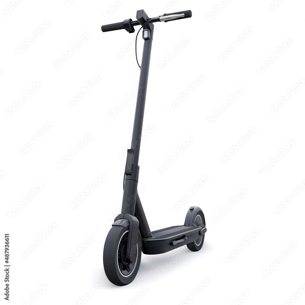 electric folding scooter for leisure and city trips 3D illustration electric folding scooter for leisure and city trips 3D illustration