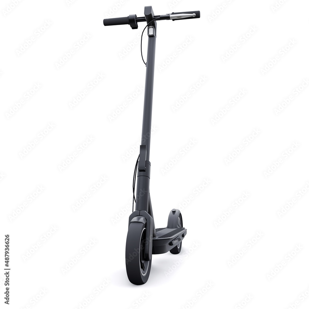 electric folding scooter for leisure and city trips 3D illustration electric folding scooter for leisure and city trips 3D illustration