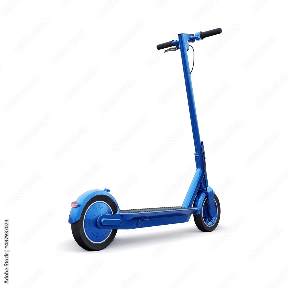 electric folding scooter for leisure and city trips 3D illustration electric folding scooter for leisure and city trips 3D illustration