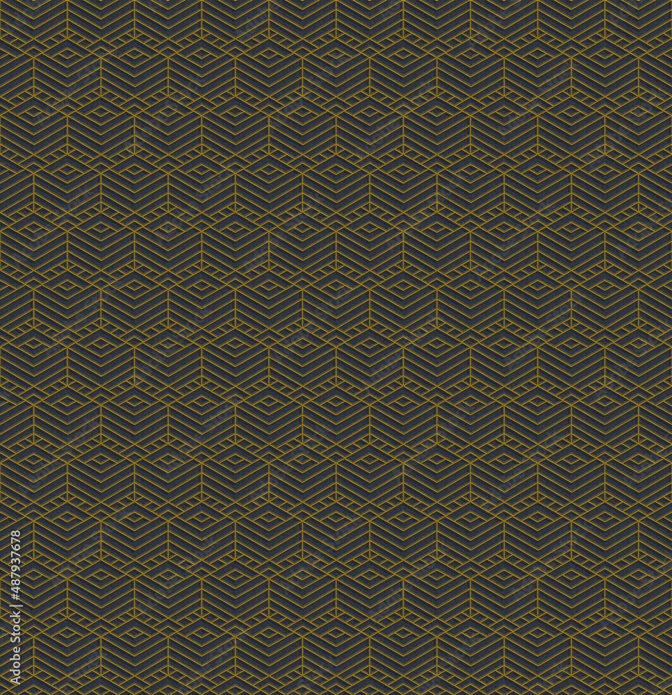 Seamless hexagon geometric pattern embroidery design Seamless hexagon geometric pattern embroidery design
