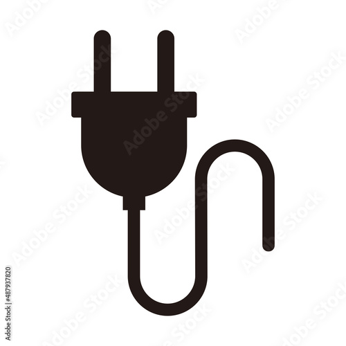 plug icon vector on white background