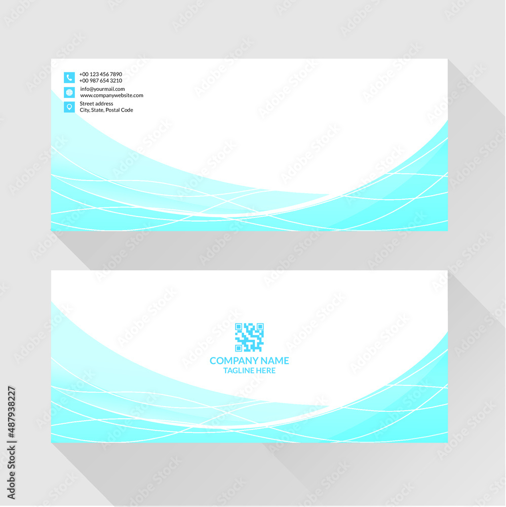Simple pattern envelope design template with front and back side