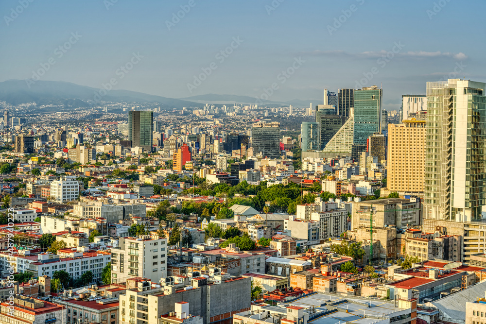 Mexico City cityscape, HDR Image