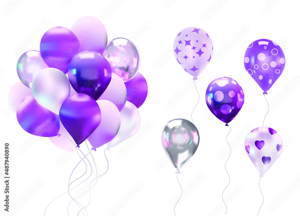 lilac white transparent balloons lilac white transparent balloons