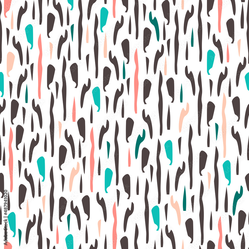 Abstract seamless pattern with brush strokes. Vector illustration. Abstract seamless pattern with brush strokes. Vector illustration.