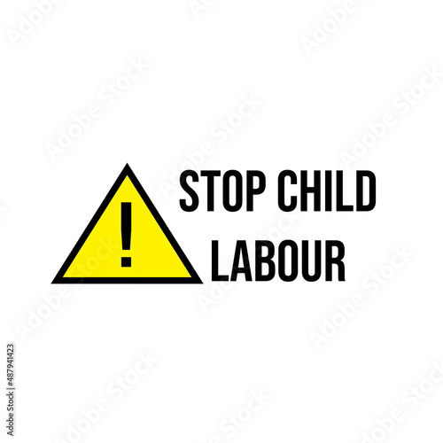 stop child labor vector illustration design suitable for police child protection molestation crime warning