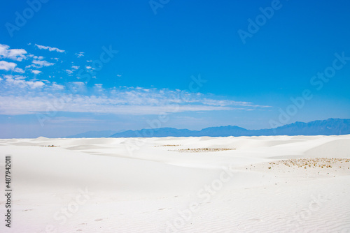 White sand dune in White Sands National Park  New Mexico  USA