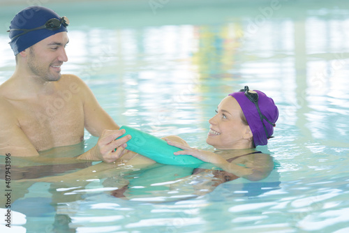 couple in the swimming pool