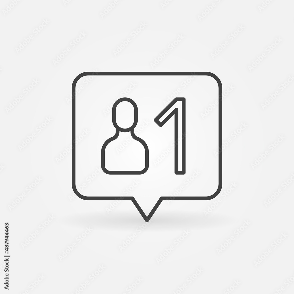 Speech Bubble with Followers vector Notification icon Speech Bubble with Followers vector Notification icon