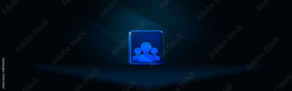 Assistance Call Center Symbol in a Glass Frame Over A Futuristic Surface Assistance Call Center Symbol in a Glass Frame Over A Futuristic Surface