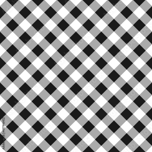 Black and white buffalo checkered plaid pattern
