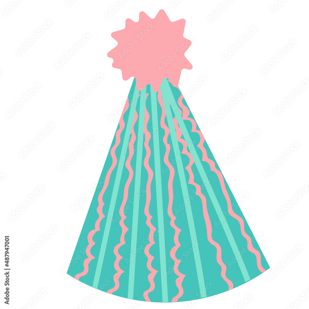 Obraz premium Party hat vector illustration in flat color design