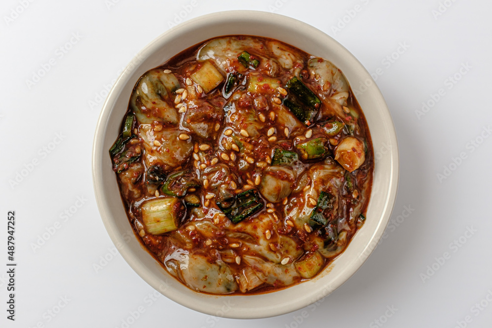 Oyster sauce on white background Oyster sauce on white background